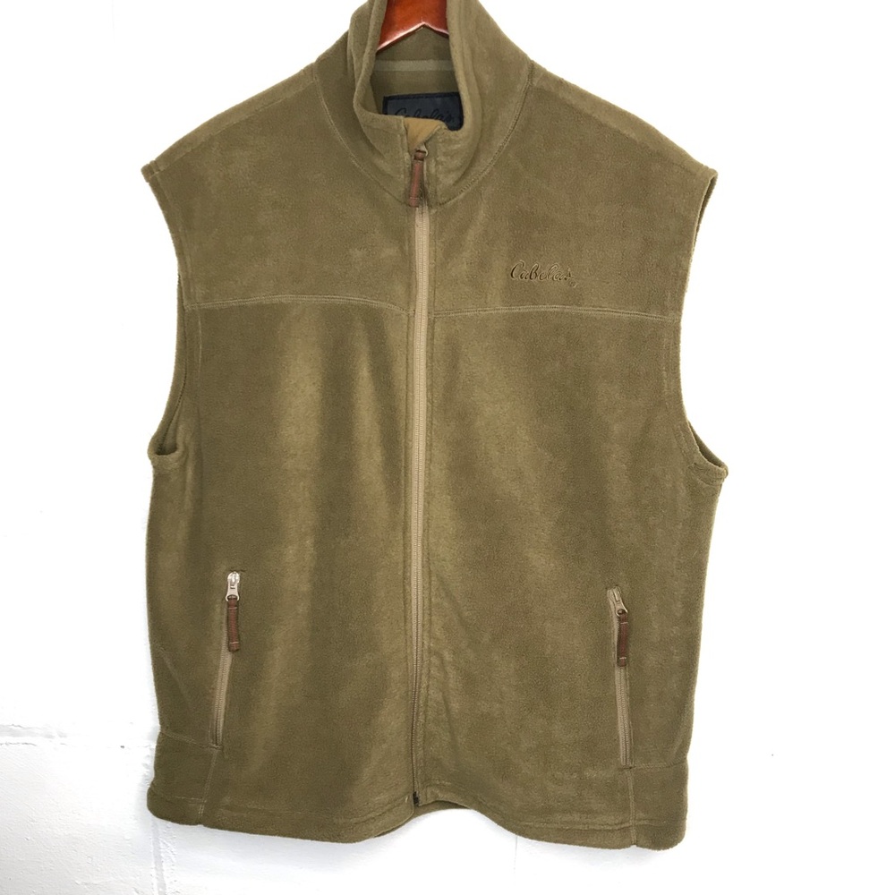 Cabela's Mens Large Brown Fleece Vest